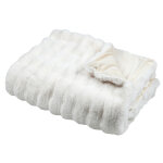 Plaid fausse imitation fourrure moelleux