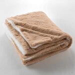 Plaid imitation fourrure 125x150cm sable