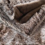 Plaid imitation fourrure 180x220cm choco