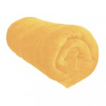 Plaid microfibre polaire 140x200 cm jaune, par soleil d'ocre
