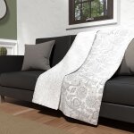 Plaid polaire microfibre doubl� sherpa 120x160 cm black dress, par soleil d'ocre