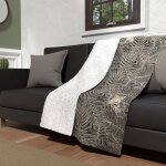 Plaid polaire microfibre doubl� sherpa 120x160 cm safari, par soleil d'ocre