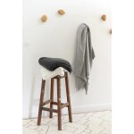 Plaid tricot recycl� en polyester recycl� perle 130 x 160