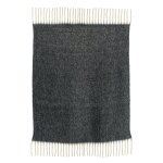 Plaid uni recycl� isabel en coton recycle caviar 130 x 160