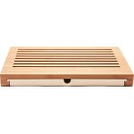 Planche a dcouper alessi - crumble pour pain en bois de bambou avec collecteur de rsine