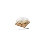 Planche a d�couper dubost + cloche a fromage bambou + couteau inox