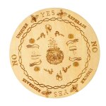 Planche de pendule de divination en bois d'autel sculpt avec etoiles, sous - verre sculpt d'astrologie ...