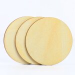 Planches rondes en bois naturel, 20 pices, inachev, disques de bches, artisanat, sous - verres, peinture, ...