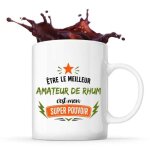 Planetee mug meilleur amateur de rhum super pouvoir tasse caf� c�ramique cadeau homme anniversaire no�l ...