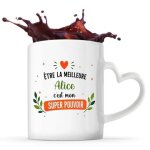 Planetee mug coeur meilleure alice super pouvoir tasse cadeau femme coll�gue
