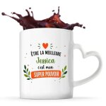 Planetee mug coeur meilleure jessica super pouvoir tasse cadeau femme coll�gue