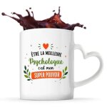 Planetee mug coeur meilleure psychologue super pouvoir tasse cadeau femme coll�gue