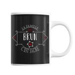 Planetee mug nom de famille brun - tasse sacr�e