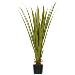 Plante artificielle agave h. 90 cm 16 feuilles tronc grand r�alisme pot inclus