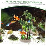 Plante artificielle de palmier pour aquarium - d�coration miniature en plastique, accessoire de paysage ...
