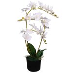Plante artificielle avec pot orchid�e 65 cm blanc dec021904