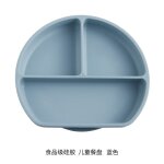 Plaque bleue - assiettes alimentaires en silicone pour enfants, coffre - fort alimentaire approuv, assiettes ...
