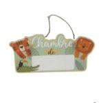 Plaque en bois pour chambre avec animaux