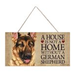 Plaque d�corative rectangulaire en bois pour chien, plaque de porte, pour maison, chenil, cl�ture de ...