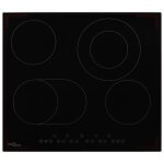 Plaque de cuisson c�ramique 4 br�leurs contr�le tactile 6600 w