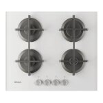 Plaque de cuisson gaz indesit 4 zones 7300w blanc - ing 61t / wh 1