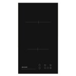 Plaque de cuisson vitroc�ramique 2 plaques sharp kh - 3v19nt0k - niche - largeur : 27 cm - profondeur ...