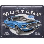 Plaque d�corative en m�tal en relief 40 x 30 cm ford mustang - 1969 mach 1