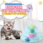 Plaque de formation pour animal de compagnie, jouet pour chat, 4 niveaux, tour pour chaton, piste, disque ...