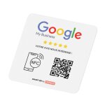 Plaque google avis review ¿ qr code - puce nfc rfid sans contact ¿ adh�sive vitrine comptoir table ...