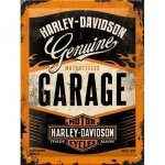 Plaque en m�tal 15 x 20 cm : harley - davidson garage