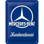 Plaque en m�tal 15 x 20 cm : mercedes - benz kundendienst - service clients