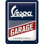 Plaque en m�tal 15 x 20 cm : vespa garage