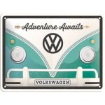 Plaque en m�tal 15 x 20 cm : vw volkswagen t1 bulli 'adventure awaits' - 'l'aventure attend