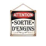 Plaque metal wc sortie d'engins