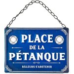 Plaque m�tallique place de la p�tanque 20 cm