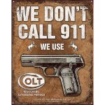 Plaque m�tallique rectangulaire colt 40. 5 x 31. 5 cm