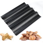 Plaque a pain perfore 4 baguettes plaque moule anti - adhsif rversible pour biscuits ptisserie