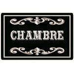 Plaque de porte en m�tal chambre
