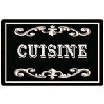 Plaque de porte en m�tal cuisine
