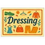 Plaque de porte m�tal dressing