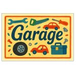 Plaque de porte m�tal garage