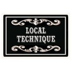 Plaque de porte en mtal local technique