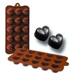 Plaque silicone bonbons coeur 10. 5x21x2. 5