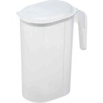 Plast team pichet 1, 5 litre avec couvercle transparent / blanc