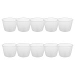 Plastique 120ml electrique cuiseur a riz tasse a mesurer 10pcs blanc clair