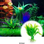 Plastique pas de mal longue simulation aquarium vert faux eau herbe aquarium ornement d�coration plante ...