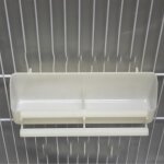 Plastique oiseau pigeons cage mangeoire 2 en 1 cage a oiseaux nourriture eau bol double alimentation ...