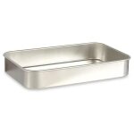 Plat  gratin argent aluminium (23 5 x 6 x 36 cm)