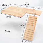 Plate - forme de bureau de maison de hamster en bois fonctionnelle, support pour animaux de compagnie, ...