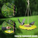 Plateau d'alimentation pour oiseaux, plate - forme suspendue, plateau de graines, assiette de jardin ...